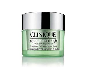 Clinique Superdefense Night, 50 ml - Hidratante de noche prevención de las primeras arrugas Piel facial de normal a muy aceitosa