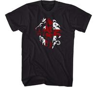 CLINSIS Distressed England Lion T Shirt St Georges Day Top Men Footy L48 Black S