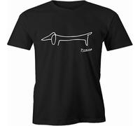 CLINSIS Dog by Pablo Picasso Printed Signature - Lump The Rascal Art Black M