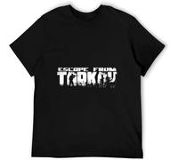 CLINSIS Escape from Tarkov Text Men's T Shirt Black 3XL