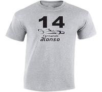 CLINSIS Fernando Alonso 14 Fit-ShirtTop Sweatshirt Short Sleeve Grey XXL