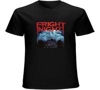 CLINSIS Fright Night Movie Logo Men's Top Sweatshirt Short Sleeve Black XL