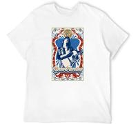 CLINSIS gram Parsons Art Mens Short Sleeve Casual Graphic Vintage Gift Tops White L