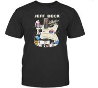 CLINSIS Guitar Jeff Beck Band Members Signatures Tshirt Black 3XL