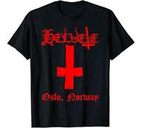 CLINSIS HELVETE Metal Oslo Norway T Shirt Casual Graphic Tops Black L