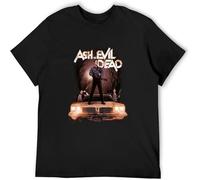 CLINSIS Hushuang Vs Evil Dead Poster T Shirt Casual Short Sleeve Mens Fitness Tees Black XL
