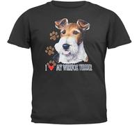 CLINSIS I Paw My Wirefox Terrier T Shirt Black L