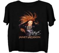CLINSIS Janet Jackson Cotton T Shirt Casual Graphic Tops Black S