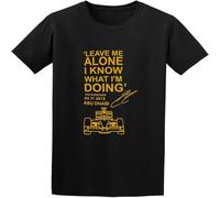CLINSIS Leave Me Alone I Know What I'm Doing Kimi Raikkonen Quote Unisex Tees Men's T Shirt Black 3XL