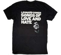 CLINSIS Leonard Cohen T Shirt - Songs of Love and Hate Cotton Mens Black 3XL