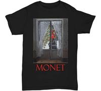 CLINSIS Madame Monet - The Red Cape by Claude Casual Graphic Vintage Gift Tops Black 3XL