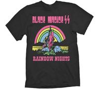 CLINSIS Magick SS Rainbow Nights T-Shirt Cotton Casual Graphic Vintage Gift Tops Black M