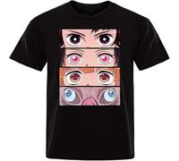 CLINSIS Man' T-Shirt Camisetas con Estampado de Personaje Ojos Demonio para hombreCamiseta Calidad creativaropa Marca modaCamiseta Holgada Dibujos Animados Black S