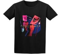 CLINSIS Men's Foreigner The Very Bestand Beyond O Neck Cotton T Shirt Black 3XL