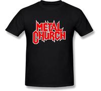 CLINSIS Men's MC Metal Church Logo T Shirt Black M