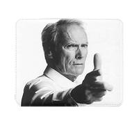 Clint Eastwood - Alfombrilla de ratón con aspecto de piel y fotos de Star Clint Eastwood (3 - 22 x 18 cm)