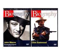 Clint Eastwood Biography and John Wayne Biography : Western Cowboy Legends Biography 2 Pack Box Set
