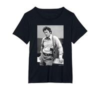 Clint Eastwood Magnum Force Dirty Harry por Julian Wasser Camiseta, Mujer Tallas Grandes, Negro, 2XL Grande