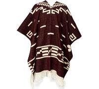 Clint Eastwood - Poncho de alpaca occidental hecho a mano en Ecuador | Auténtica réplica de serape de vaquero | Estilo de lana gruesa y cálida unisex, rojo (Red Vine), Talla única