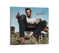 Clint Eastwood Póster Arte Moderno Hogar Dormitorio Pared Arte Decoración Lienzo 40 x 40 cm (40 x 40 cm)