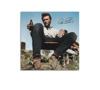 Clint Eastwood Póster Arte Pintura Lienzo Decoración Hogar Dormitorio Decoraciones Modernas 20 x 20 Pulgadas (50 x 50 cm)