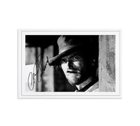 CLINT EASTWOOD Póster Firmado Pintura Decorativa Lienzo Arte Mural Salón Póster Dormitorio Pintura, Lienzo Arte Póster y Arte de Pared Impresión de Imagen Moderna Decoración de Habitación Familiar 30