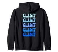 Clint Retro Name Stack Design Sudadera con Capucha