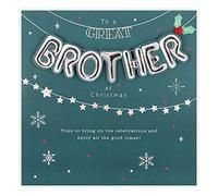 Clintons: Brother - Tarjeta de Navidad con letras de globo