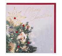 Clintons: Foto árbol con bolas tarjeta de Navidad general, multicolor, 165 x 165 (1169565)