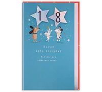 Clintons: Krafty Pals 1163241 - Tarjeta de felicitación de cumpleaños (18º, 149 x 229 mm), multicolor