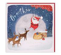 Clintons: Man Building - Tarjeta de Navidad con muñeco de nieve