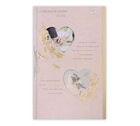 Clintons: Postales para Bodas, Tarjeta de 11 x 15 cm con Corazones Recortados