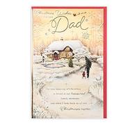 Clintons: Tarjeta de Navidad con diseño de casa nevada de Papá