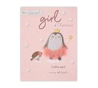 Clintons: Tarjeta de Navidad con diseño de pingüino en tutú