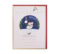 Clintons: Tarjeta de Navidad de los hombres de nieve en globo Nan & Grandad
