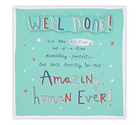 Clintons: Texto en Aqua, Tarjeta de felicitaciones, 11x15cm