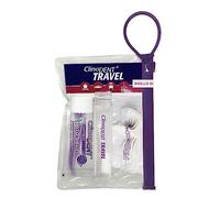 Cliodent Travel Kit - Higiene bucal de bolsillo - Cepillo de dientes plegable, gel dentífrico antialiento, horquillas interdentales