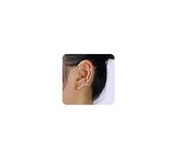 Cliory 2 aretes de cuernos dorados para mujer, ramas de árbol, aretes trepadores, sin perforación, joyería para mujer