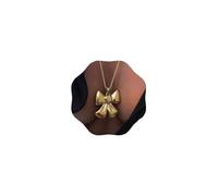 Cliory Collar de lazo con colgante de lazo, collar de cadena de lazo dorado, joyería de moda para mujer