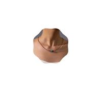 Cliory Gargantilla bohemia vintage de cuero marrón, collar con colgante turquesa para mujer