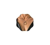 Cliory Gargantilla de cuero negro, gargantilla de terciopelo, collar circular, gargantilla de cuerda ajustable, gargantilla delicada, regalo de joyería para mujer
