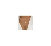 Cliory Gargantilla de perlas doradas y sexy, collar largo con colgante delicado, collares largos de verano, accesorios de playa para mujer