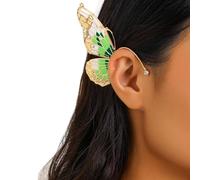 Cliory Pendientes de elfo sin perforación, clip de mariposa, aretes de fantasía para cosplay, orejas de hada, aretes de escalador de Halloween, joyería para mujer, 2 unidades