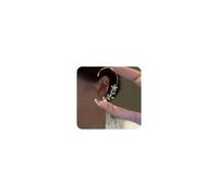 Cliory Pendientes de hada con borlas de flores y diamantes de imitación, sin perforación, para boda, novia, joyería para mujer