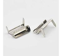 Clip abrazadera de 25 mm para tirantes, con patas, 100 piezas