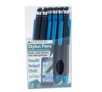 Clip Action S-105 Monteverde One Touch Stylo-bille avec stylet Turquoise Lot de 12 MV36154)