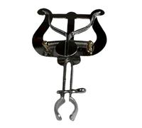 Clip ajustable de latón para partituras con agarre antideslizante, soporte compacto para trompeta de trompeta, actuaciones al aire libre y práctica, soporte portátil para partituras