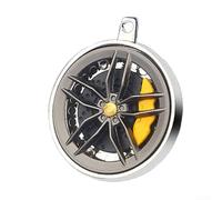 Clip ambientador de coche con cubo giratorio en forma de rueda y fragancia de aroma a mar para rejillas de ventilación de automóviles, con modo dual para control de difusión (amarillo)