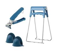 Clip Anticaliente, 3 Piezas, Juego de Sujetadores Multifunción, Agarre Antideslizante, Antideslizante Retriever Pinzas, Clip Plato, para Mover Tazones, Platos, Bandejas, compatible con Ollas, Bandejas