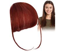Clip Bang In Capelli Umani - Estensione Frangia Naturale Con Clip Invisibili | Frangia Francese Reale Morbida Liscia Facile Da Applicare Per Donna Ragazza Uso Quotidiano Festa Parrucca Look Naturale